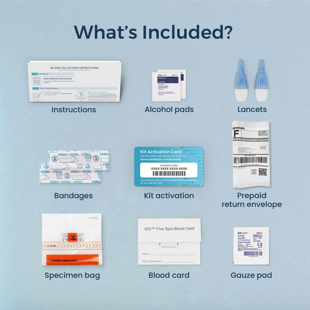 swabtest kit contents blood