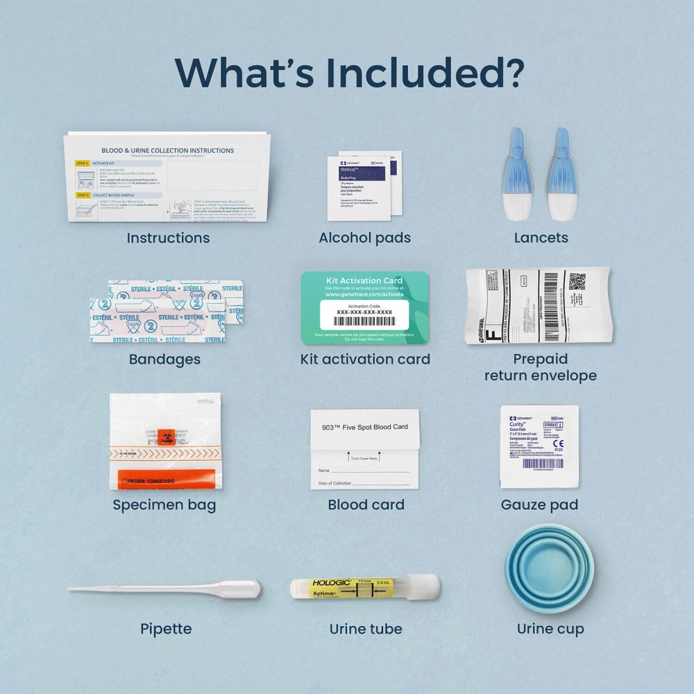 swabtest kit contents blood urine